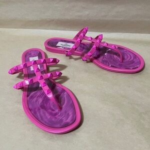 Valentino Pink Studded Sandals